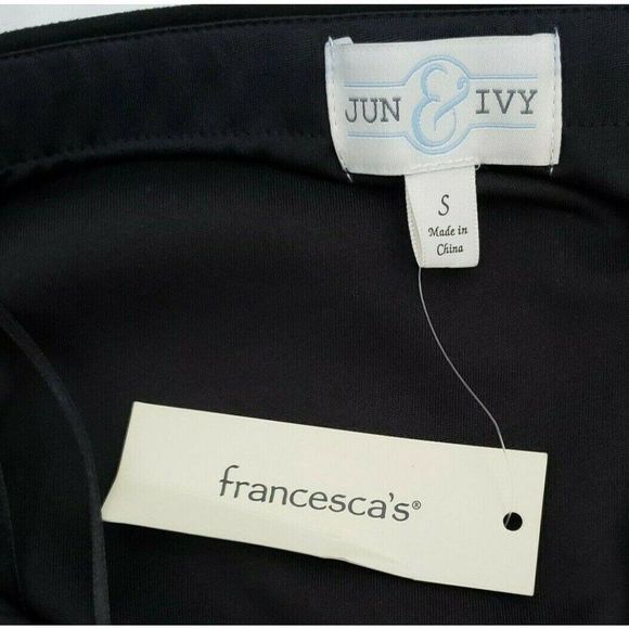 Jun & Ivy Embroidered Faux Suede Black Mini Skirt S NWT - Picture 6 of 6